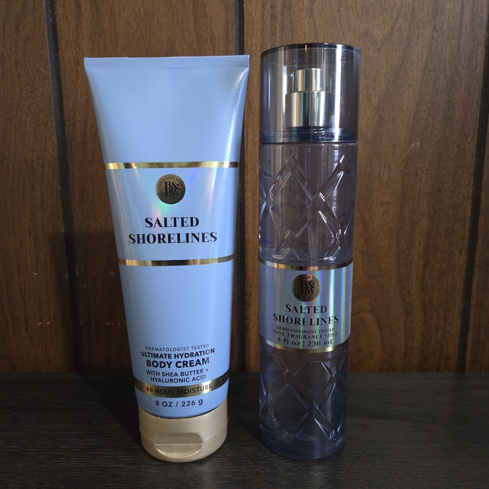 Bath & Body Works Salted Shorelines Body Cream & Mist Duo